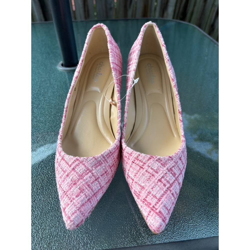 Charles by Charles David Angelica Pink Tweed Pointed Toe Pumps Heels Size 6M